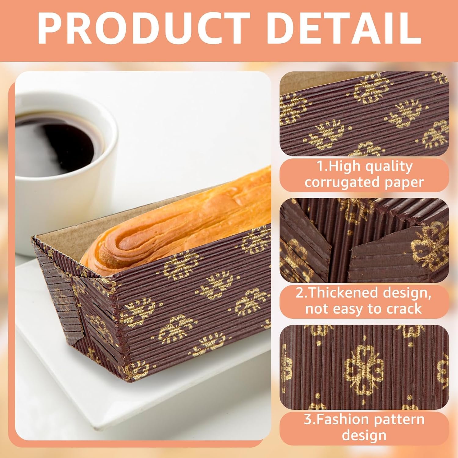 Wholesale 100 Pcs Mini Disposable Corrugated Paper Loaf Pans Microwave Oven Freezer Safe for Bread Baking Factory