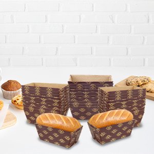 Wholesale 100 Pcs Mini Disposable Corrugated Paper Loaf Pans Microwave Oven Freezer Safe for Bread Baking Factory