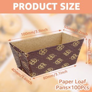 Wholesale 100 Pcs Mini Disposable Corrugated Paper Loaf Pans Microwave Oven Freezer Safe for Bread Baking Factory