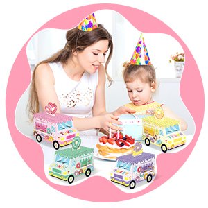 Wholesale 24pcs Donut Party Favor Boxes Sweet Truck Treat Goodie Candy Gift Bags Doughnut Grow Up Theme 1st 2nd Birthday Baby Shower Table Decor Factory