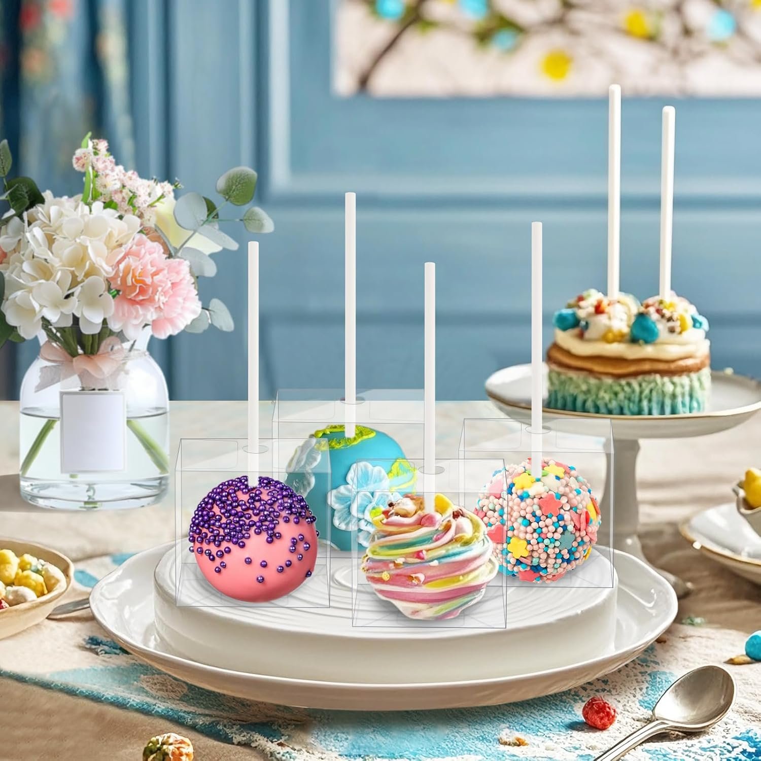 Wholesale 35-Pack Cake Pop Boxes Paper Sticks Kit Clear Hole Containers for Candy Macaron Lollipop Mini Plastic Wrapping Wedding Party Birthday Christmas Factory Wholesale 35-Pack Cake Pop Boxes Paper Sticks Kit Clear Hole Containers for Candy Macaron Lollipop Mini Plastic Wrapping Wedding Party Birthday Christmas Factory