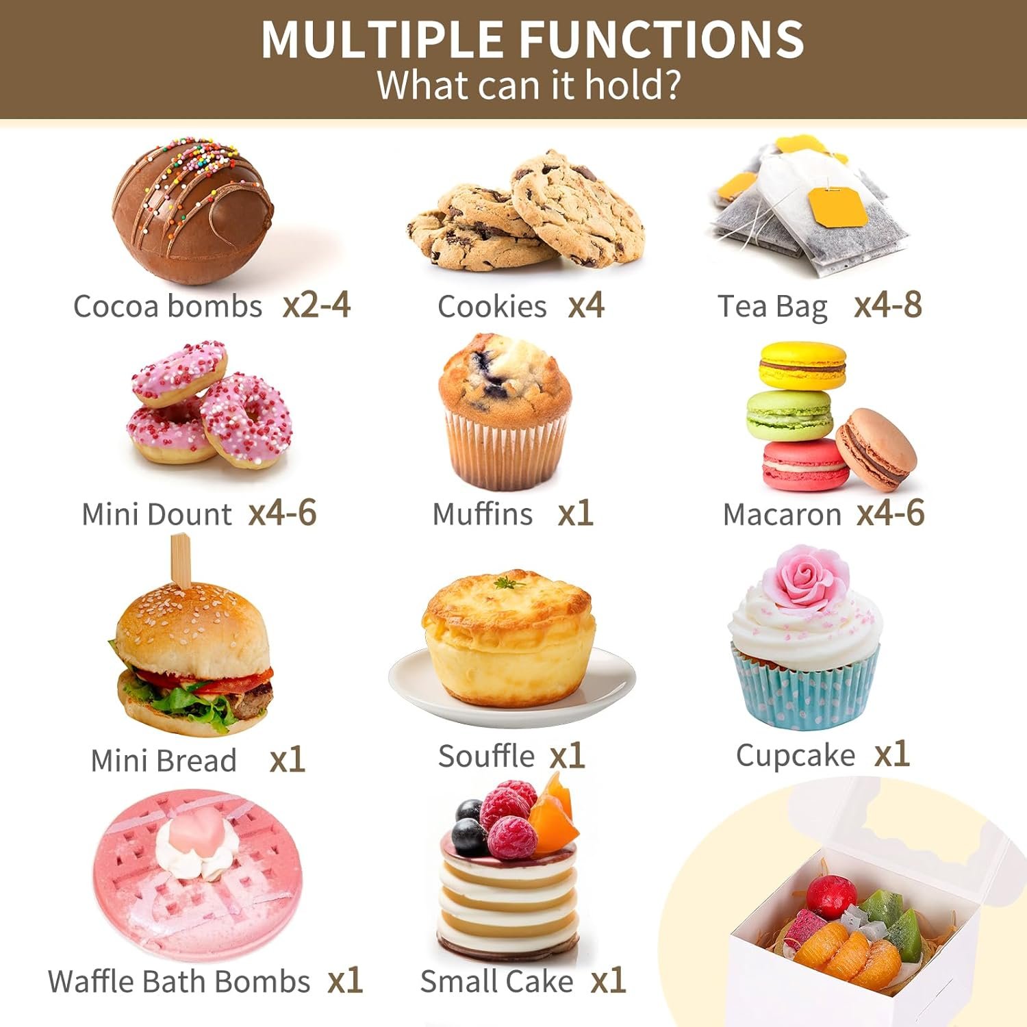 Wholesale 120pcs 4x4x2.5 Inch White Window Bakery Boxes for Cookies Cakes Donuts Treats Candy Factory