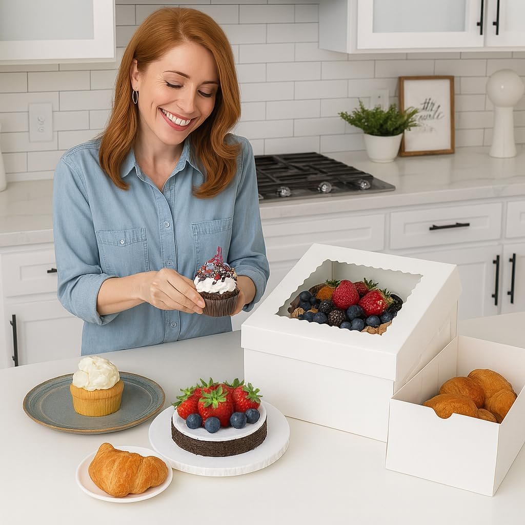 Wholesale 5-Pack 12x12x8 Tall Cake Boxes with 0.5