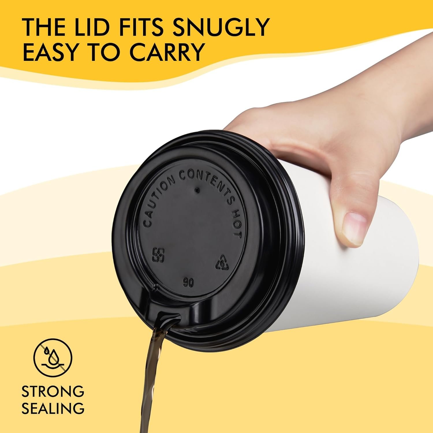 Wholesale 100 Pack 16 oz Disposable Hot Coffee Paper Cups with Lids To Go Factory