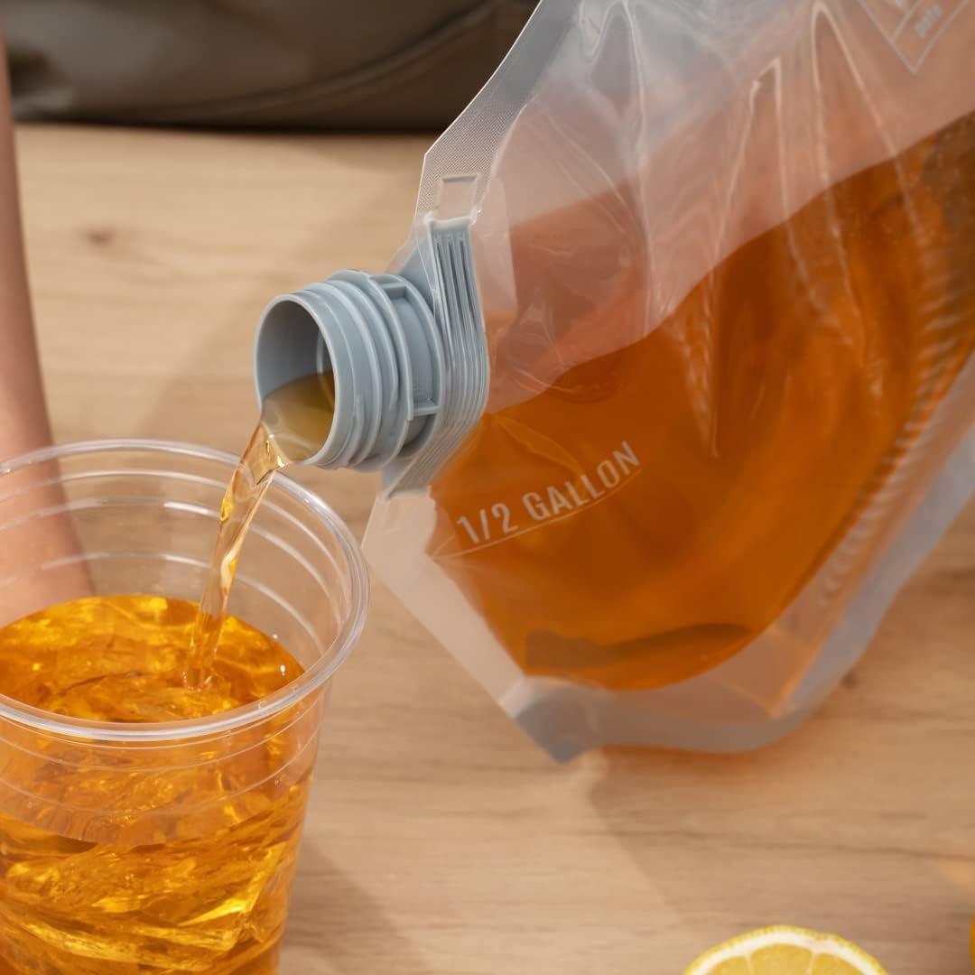 Wholesale 1/2 Gallon Collapsible Clear Plastic Water Bags 10 Pack Tamper-Evident Caps Durable Handle for Events Camping Hiking Factory Wholesale 1/2 Gallon Collapsible Clear Plastic Water Bags 10 Pack Tamper-Evident Caps Durable Handle for Events Camping Hiking Factory