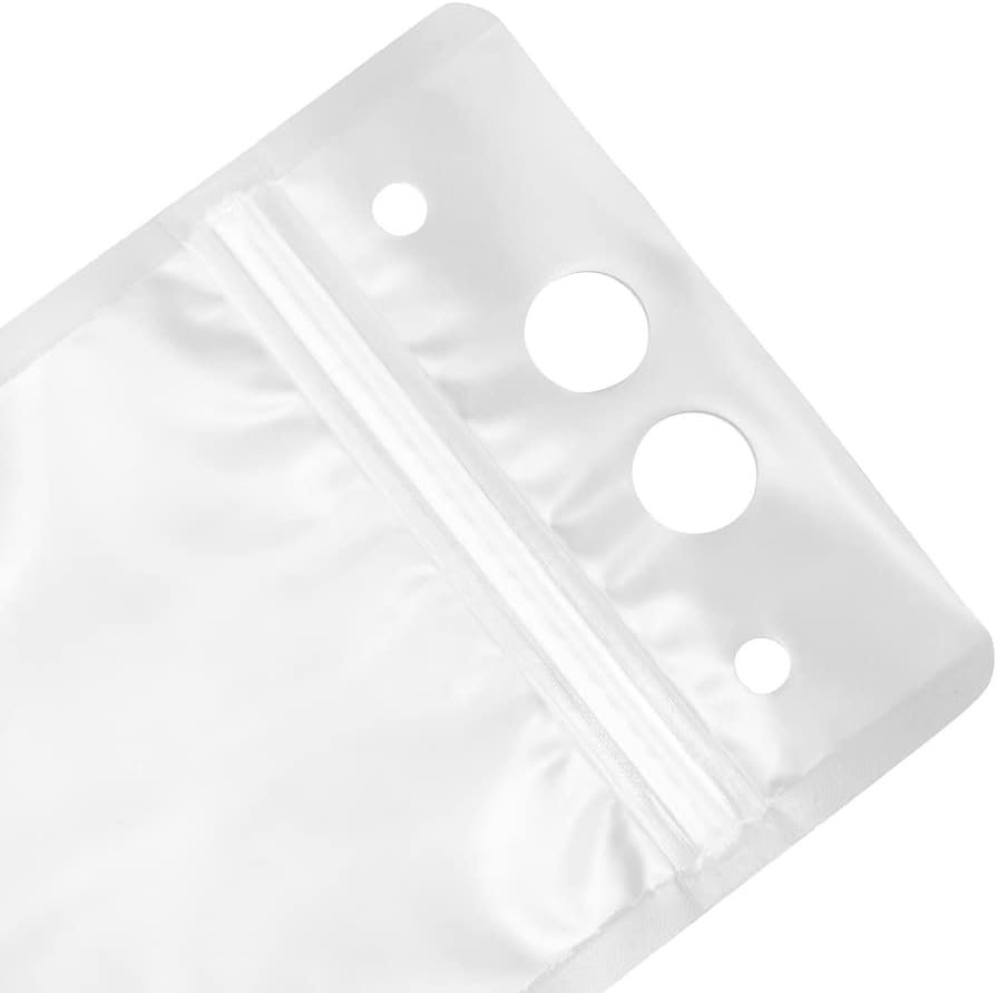 Wholesale 5.1 x 1.6 Inch Double Zipper Drink Pouches 100 Count Hand-Held Straw Storage Translucent Plastic Heavy Duty Tamper-Evident Juice Bags Factory