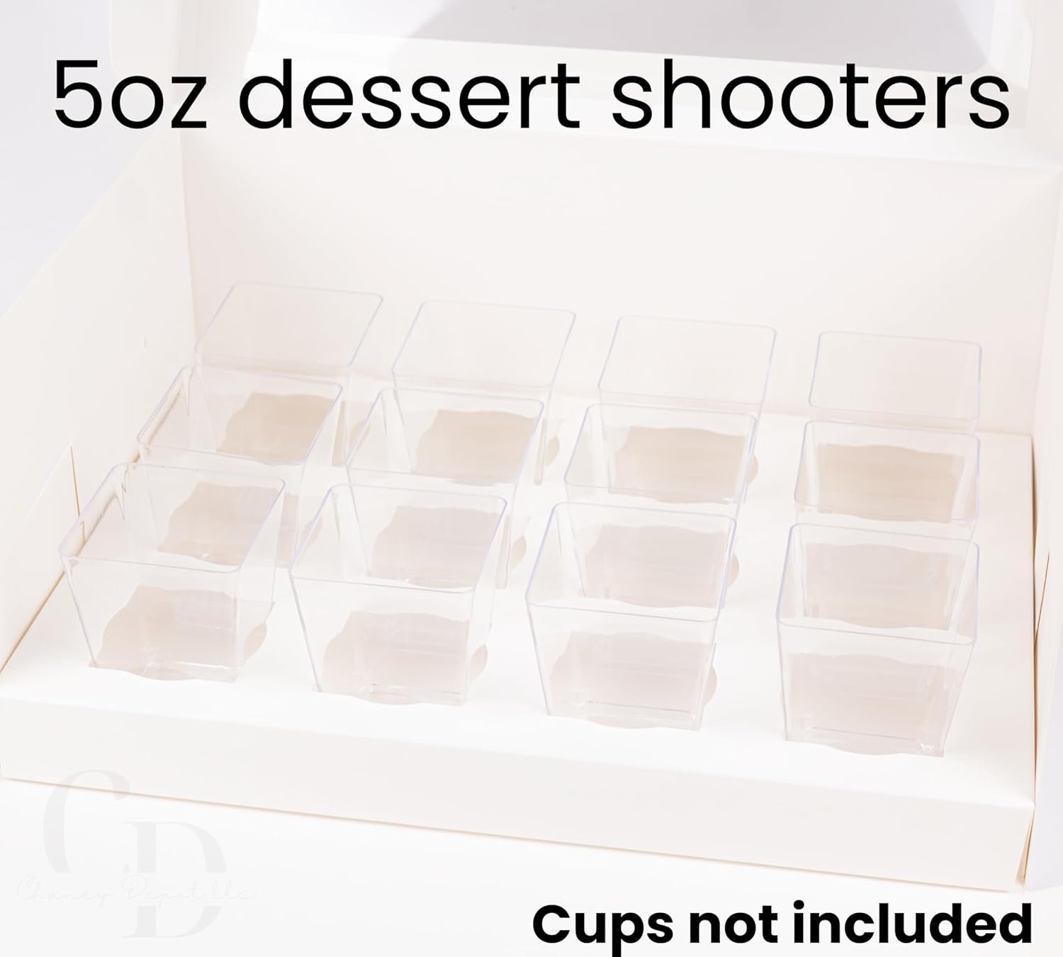 Wholesale 5oz Dessert Shooter Box for 12 Square Round Cups 5-Pack Factory Wholesale 5oz Dessert Shooter Box for 12 Square Round Cups 5-Pack Factory