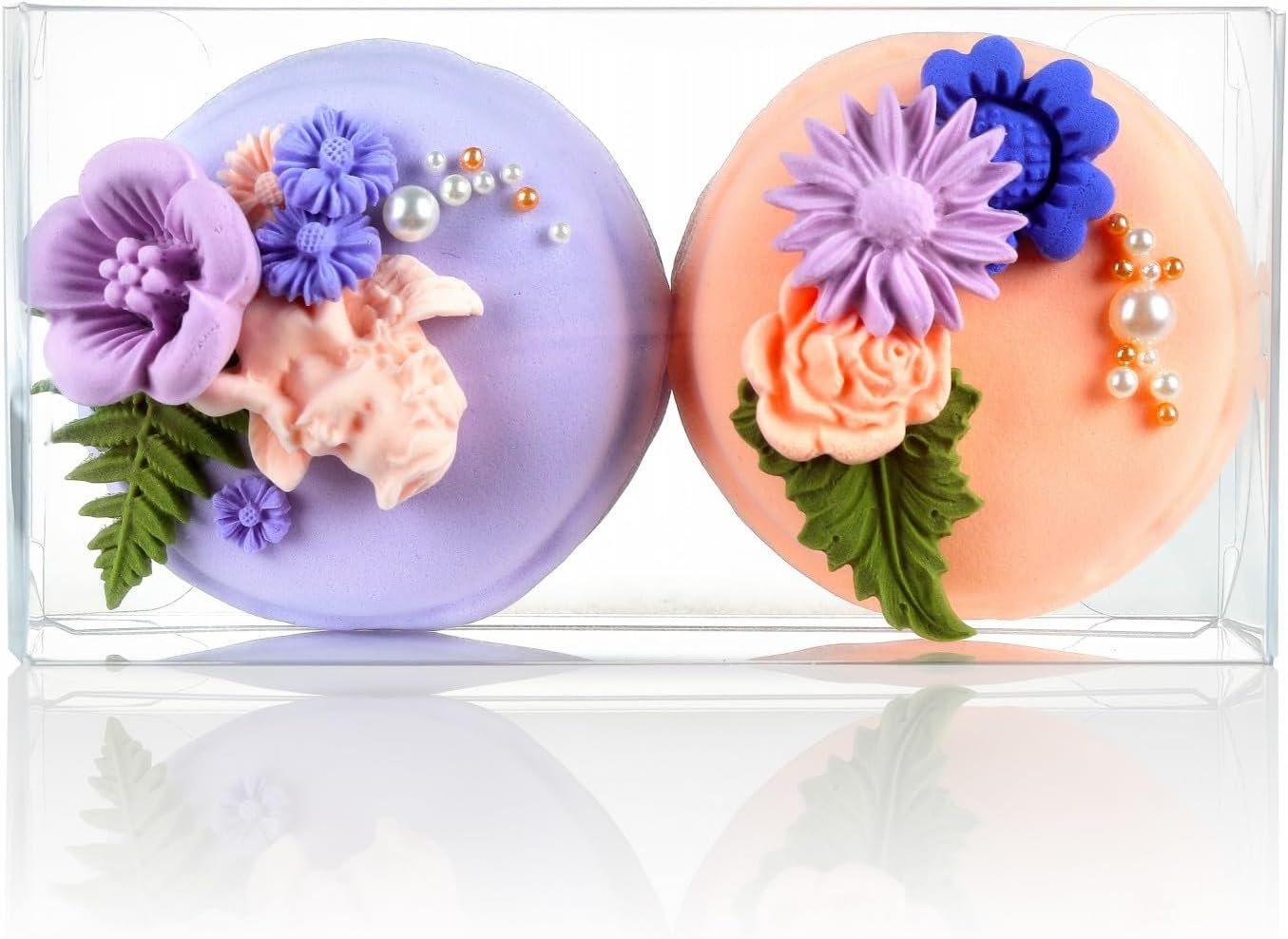 Wholesale 50-Pack Clear Macaron Boxes for 2 Mini Treat Boxes Chocolate Oreo Truffle Brownie Pastry Candy 4.17