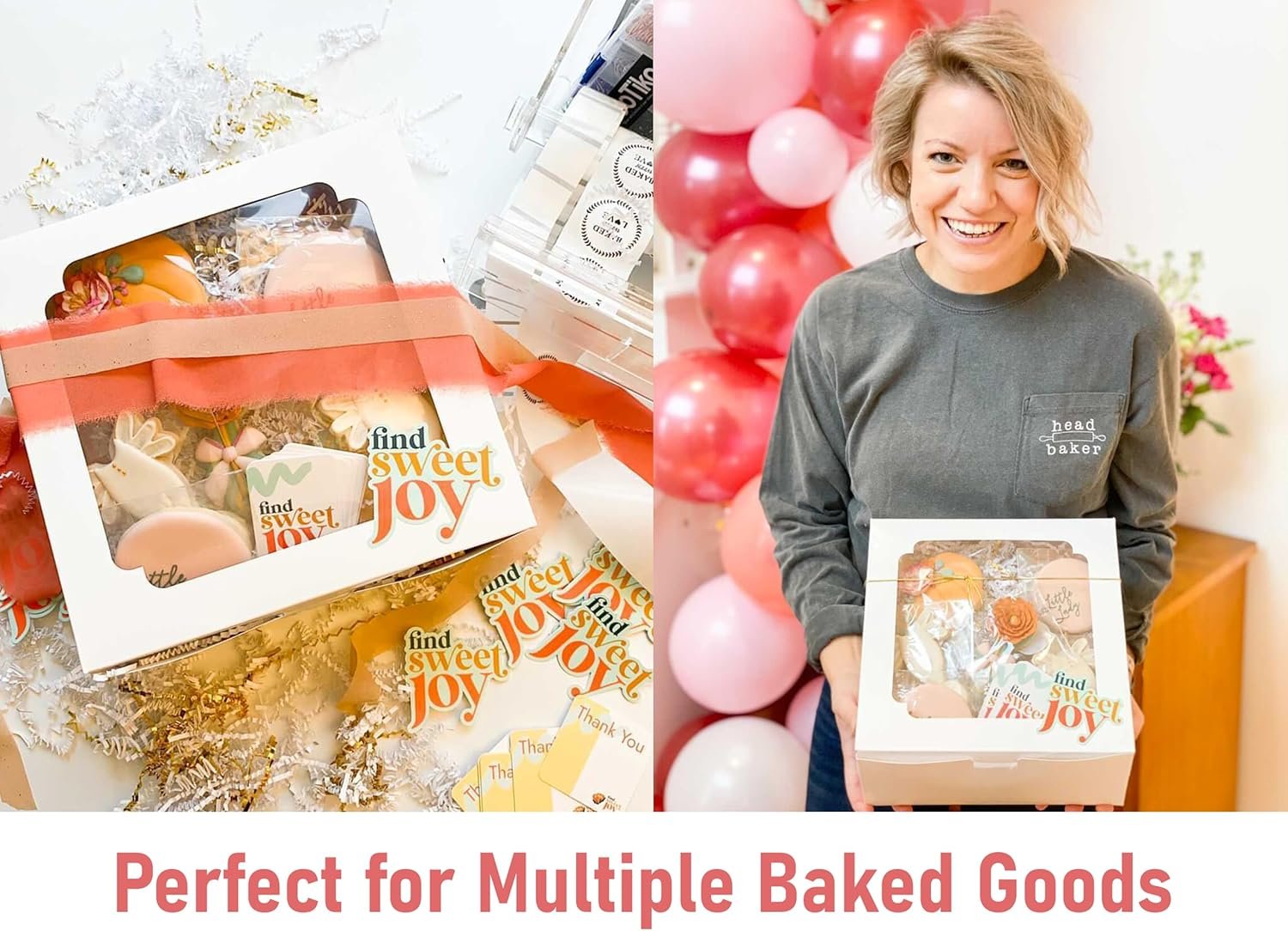 Wholesale 25pcs 10x10x5 Inch White Square Cake Boxes with Window Bakery Pie Containers for Cookies Donuts Pastries Birthdays Weddings 80 Stickers Factory