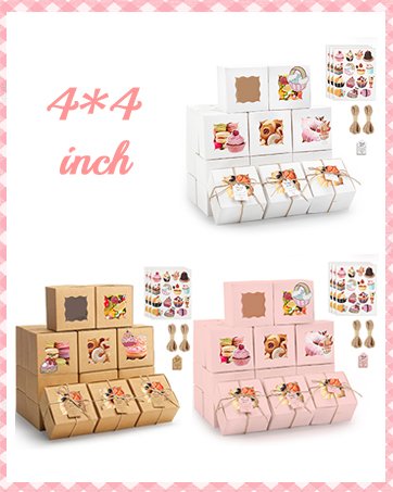 Wholesale 48 Pack 12x8x2.5 Inch Window Cookie Boxes Bakery Treats Christmas Gifts Desserts Donuts Pastries Brown Factory