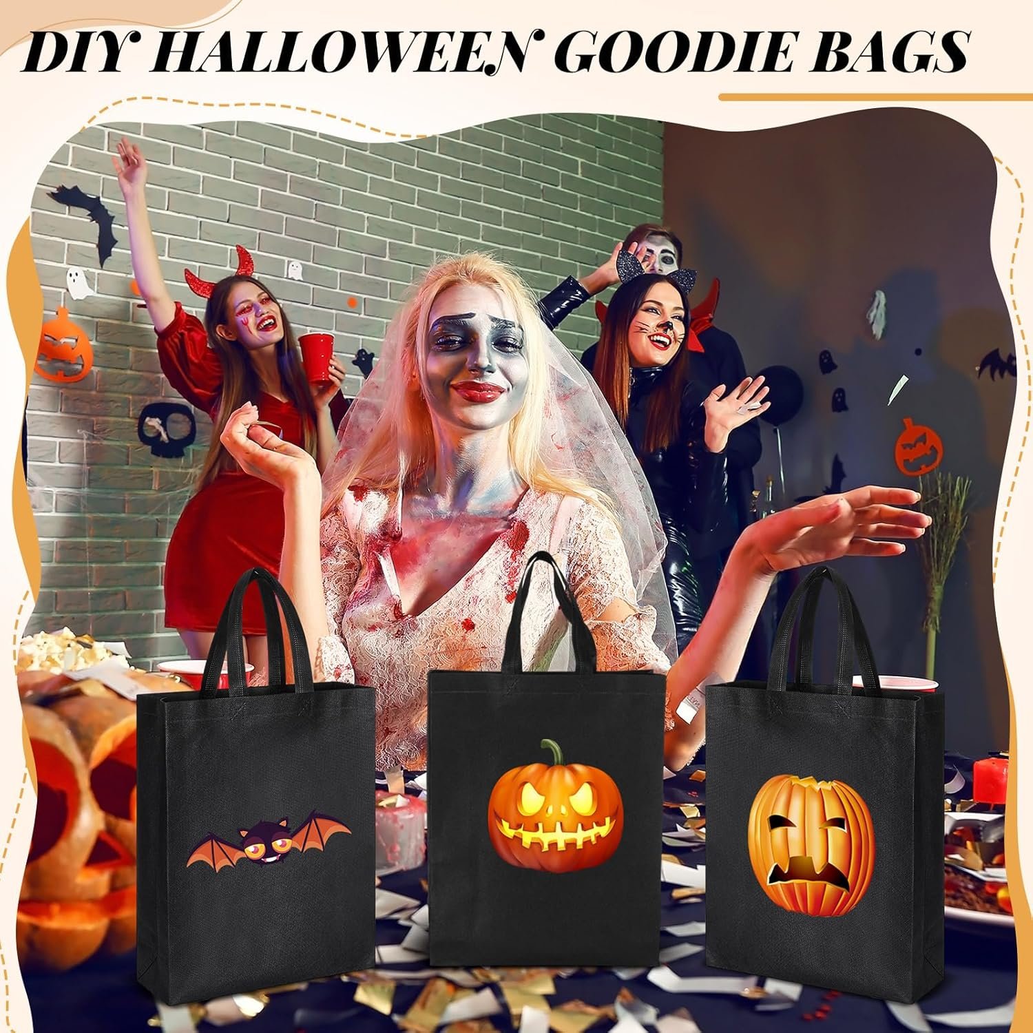 Wholesale 80 Pcs Large Non Woven Reusable Tote Grocery Gift Bags 15 x 11.8 x 4 Inches Factory