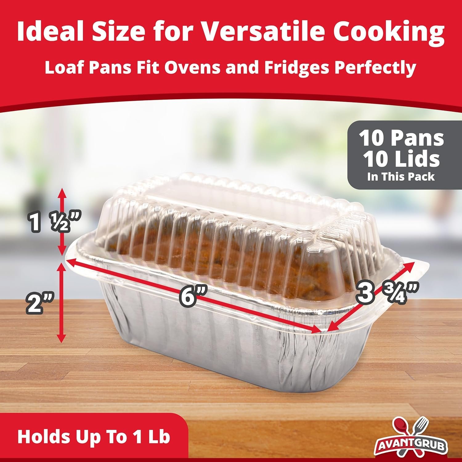 Wholesale Thick 6x3.75in Aluminum Foil Loaf Pans with Lids 10Pk Disposable 1Lb Bakeable Tins for Bread Meatloaf Bundt Cake Bake Sales Fundraisers Manufacturer