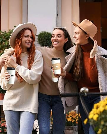 Wholesale 16oz Coffee Cups with Lids Sleeves 100 Pack Disposable To-Go Hot Paper Cups White Bulk Factory