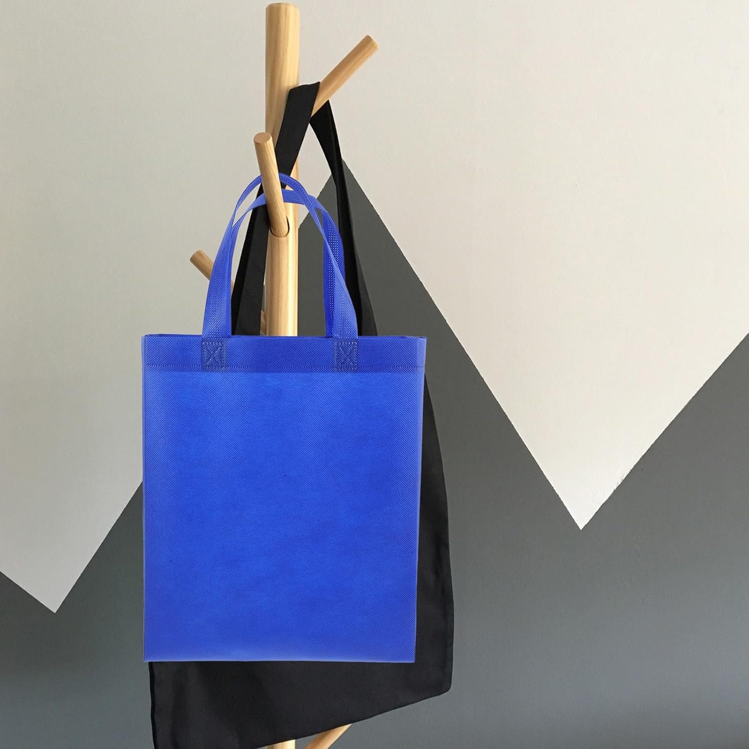 Wholesale 50pcs Blue Non-woven Reusable Grocery Tote Bags with Handles Shopping Party Holiday Festival Factory Wholesale 50pcs Blue Non-woven Reusable Grocery Tote Bags with Handles Shopping Party Holiday Festival Factory