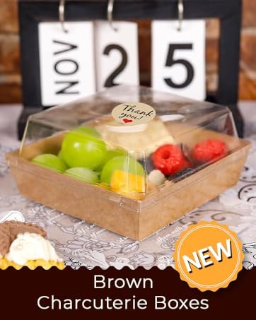 Wholesale 5.3x4.9x2.5 Inch Small Square Charcuterie Dessert Boxes Clear Lids Disposable To-Go Containers Cookies Sandwiches Cake Slices White 60 Pack Factory