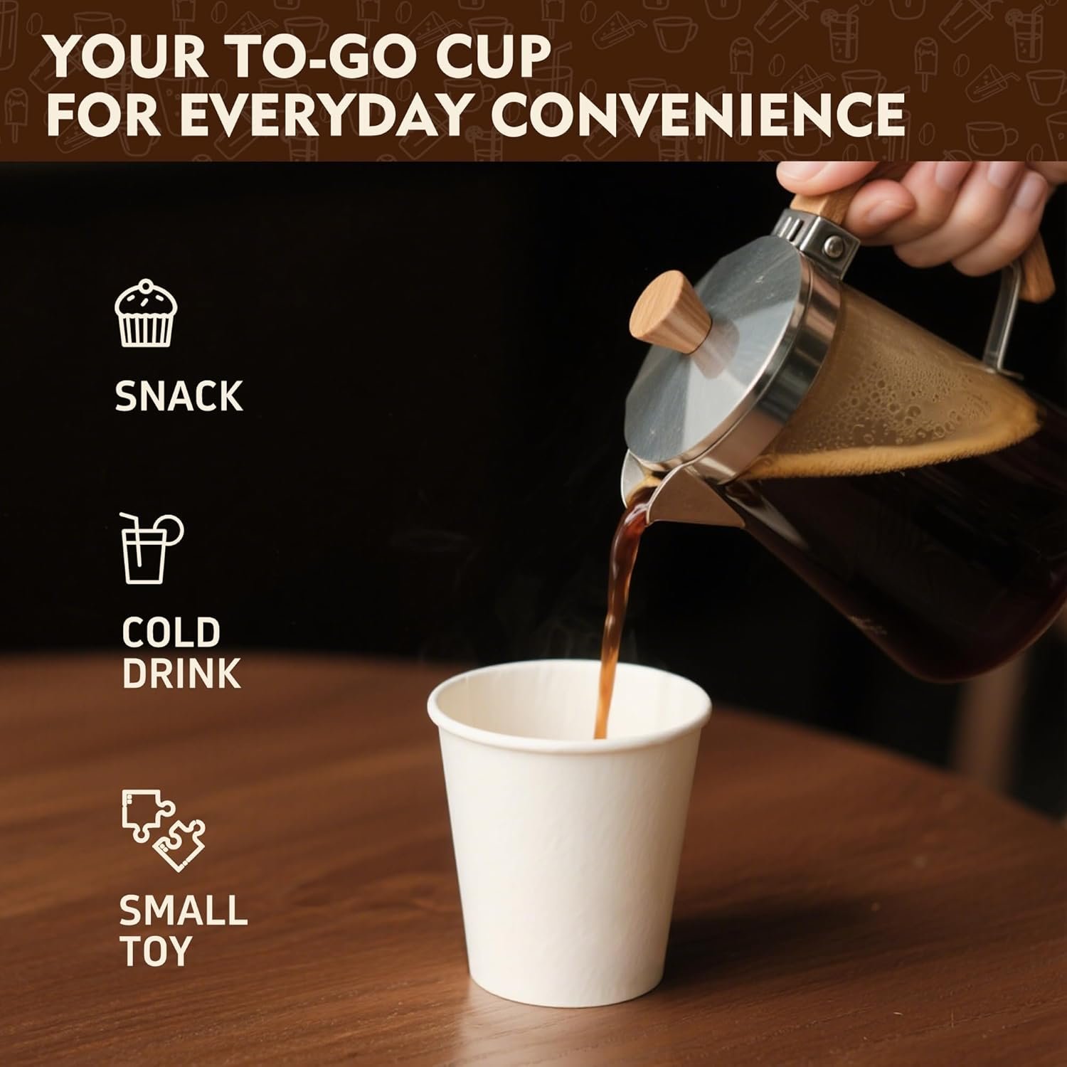 Wholesale 8 oz 500 Pack Disposable White Paper Hot Coffee Cups for Beverages Cafes Businesses Family Factory