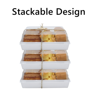 Wholesale 7 x 5 Inch 40 Pack White Paper Charcuterie Boxes Clear Lids Disposable Bakery Takeout Containers Cupcakes Sandwiches Sushi Cookies Salads Cocoa Bombs manufacturer