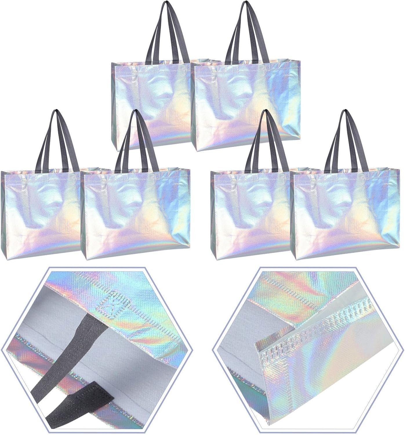Wholesale Medium Size Reusable Tote Bags with Handles Non-Woven Laminated for Travel and Party Manufacturer