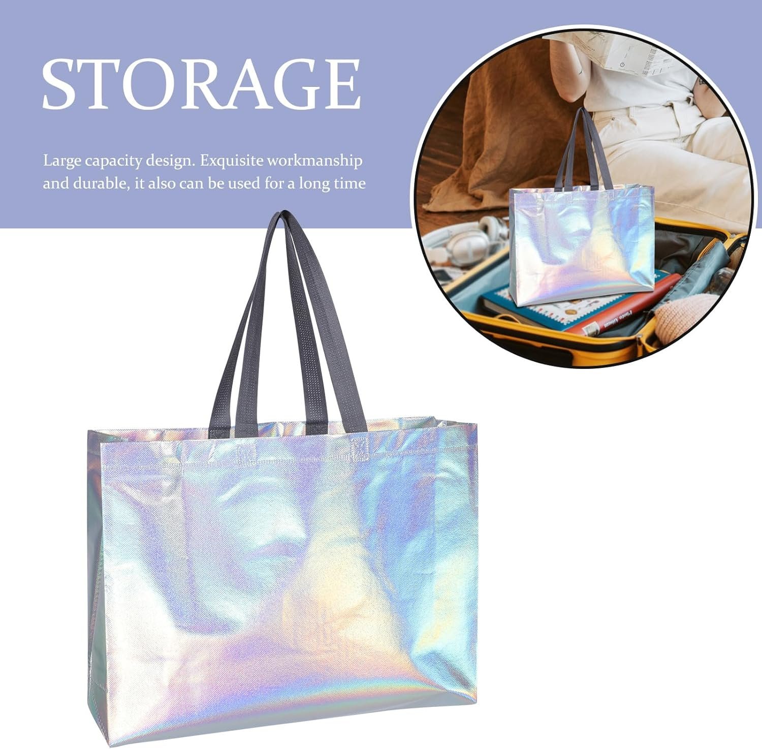 Wholesale Medium Size Reusable Tote Bags with Handles Non-Woven Laminated for Travel and Party Manufacturer