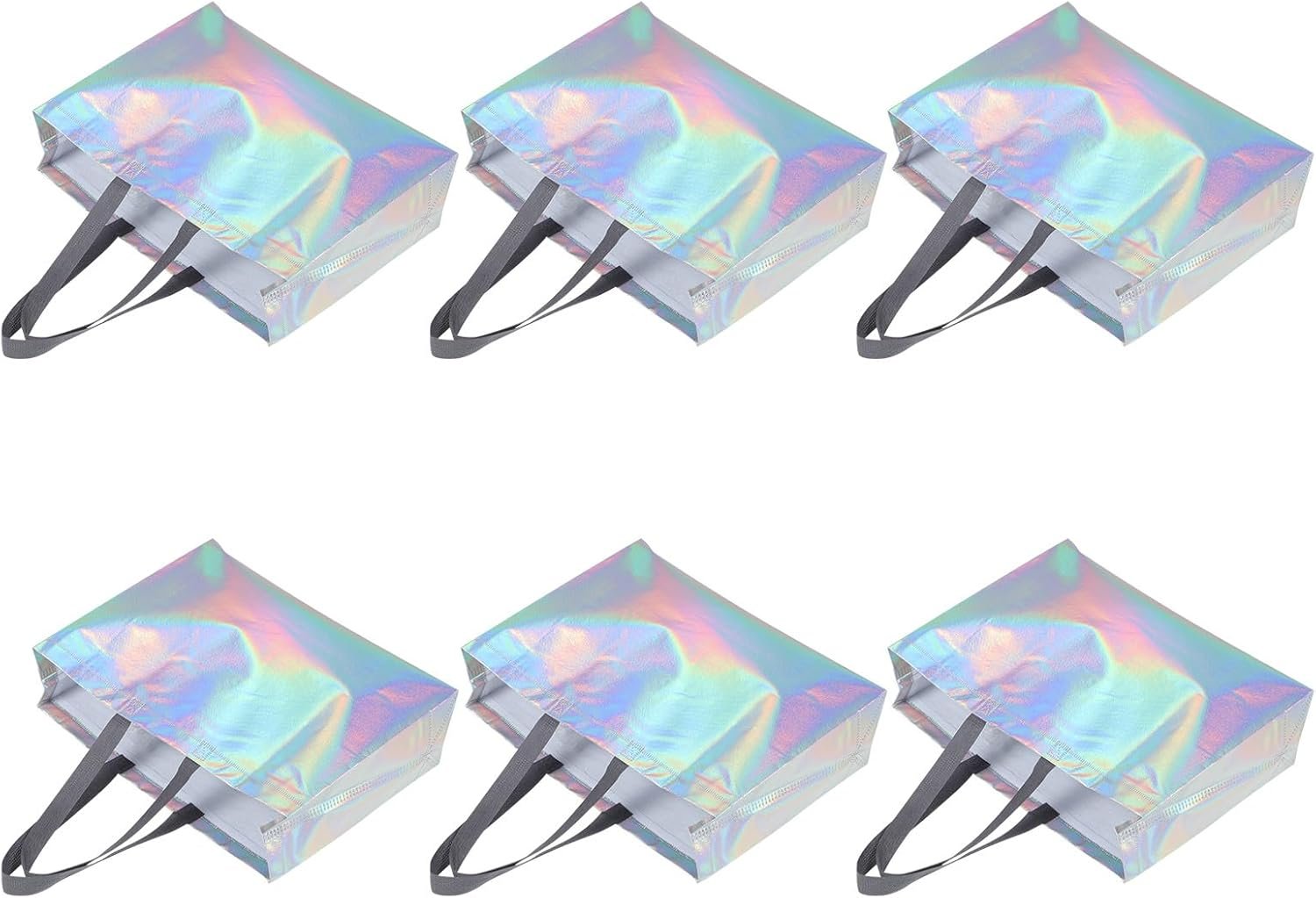 Reusable Tote Bags with Handle Medium Size Non-Woven Laminated Bags for Travel and Party