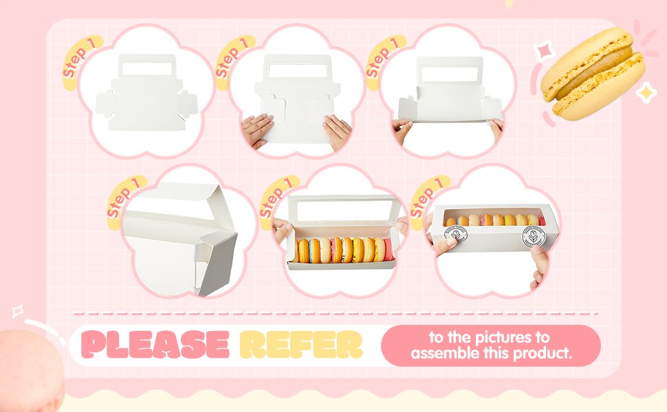 Wholesale 150 Pcs White Macaron Bakery Boxes with Window & Stickers for Chocolate Covered Strawberries Truffles Cookies Donuts Pastries Valentine Desserts Factory Wholesale 150 Pcs White Macaron Bakery Boxes with Window & Stickers for Chocolate Covered Strawberries Truffles Cookies Donuts Pastries Valentine Desserts Factory