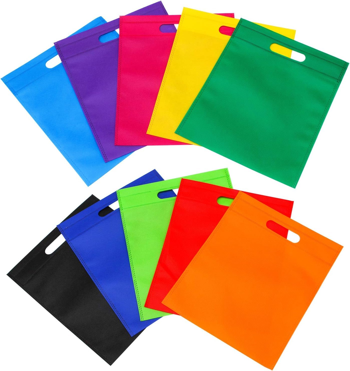 Wholesale 50 Pieces 9.5×11.5 Inch Non-woven Rainbow Party Gift Bags with Handles Goodie Treat Favor Tote Bags for Birthday Supplies Factory Wholesale 50 Pieces 9.5×11.5 Inch Non-woven Rainbow Party Gift Bags with Handles Goodie Treat Favor Tote Bags for Birthday Supplies Factory