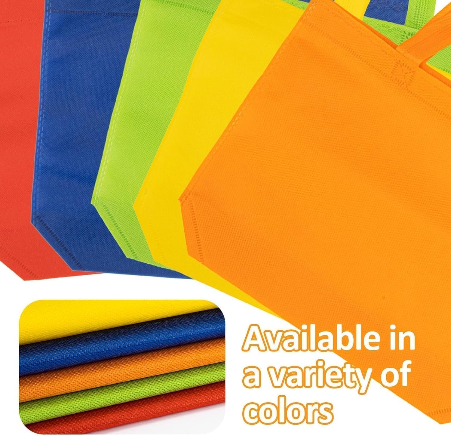 Wholesale Non-Woven Reusable Party Favor Bags 10 PCS with Handles Colorful Solid Color Medium Size 10.3x13 Inch for Christmas Gifts Birthday Party Grocery Storage Factory