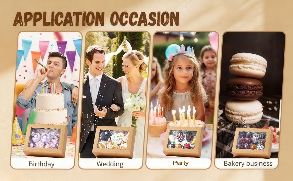 Wholesale 50PCS 8x6x2.5 Inch Bakery Boxes with Window for Macarons Donuts Cookies Pastries Muffins Chocolate Covered Strawberries supplier Wholesale 50PCS 8x6x2.5 Inch Bakery Boxes with Window for Macarons Donuts Cookies Pastries Muffins Chocolate Covered Strawberries supplier