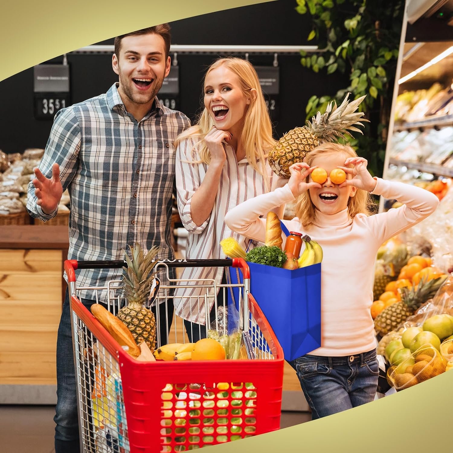 Wholesale 100 PCS Reusable Non Woven Grocery Handle Tote Bags for Shop Events Retail Stores Blue Factory