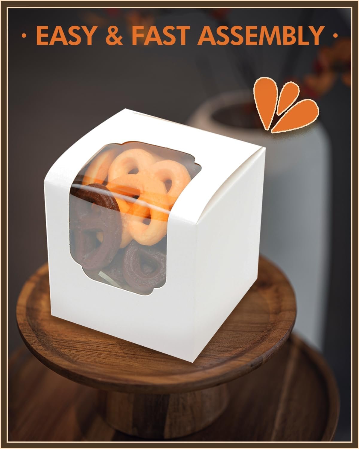 Wholesale Auto-Pop Up Individual Cupcake Boxes 30 Pack White 3.5