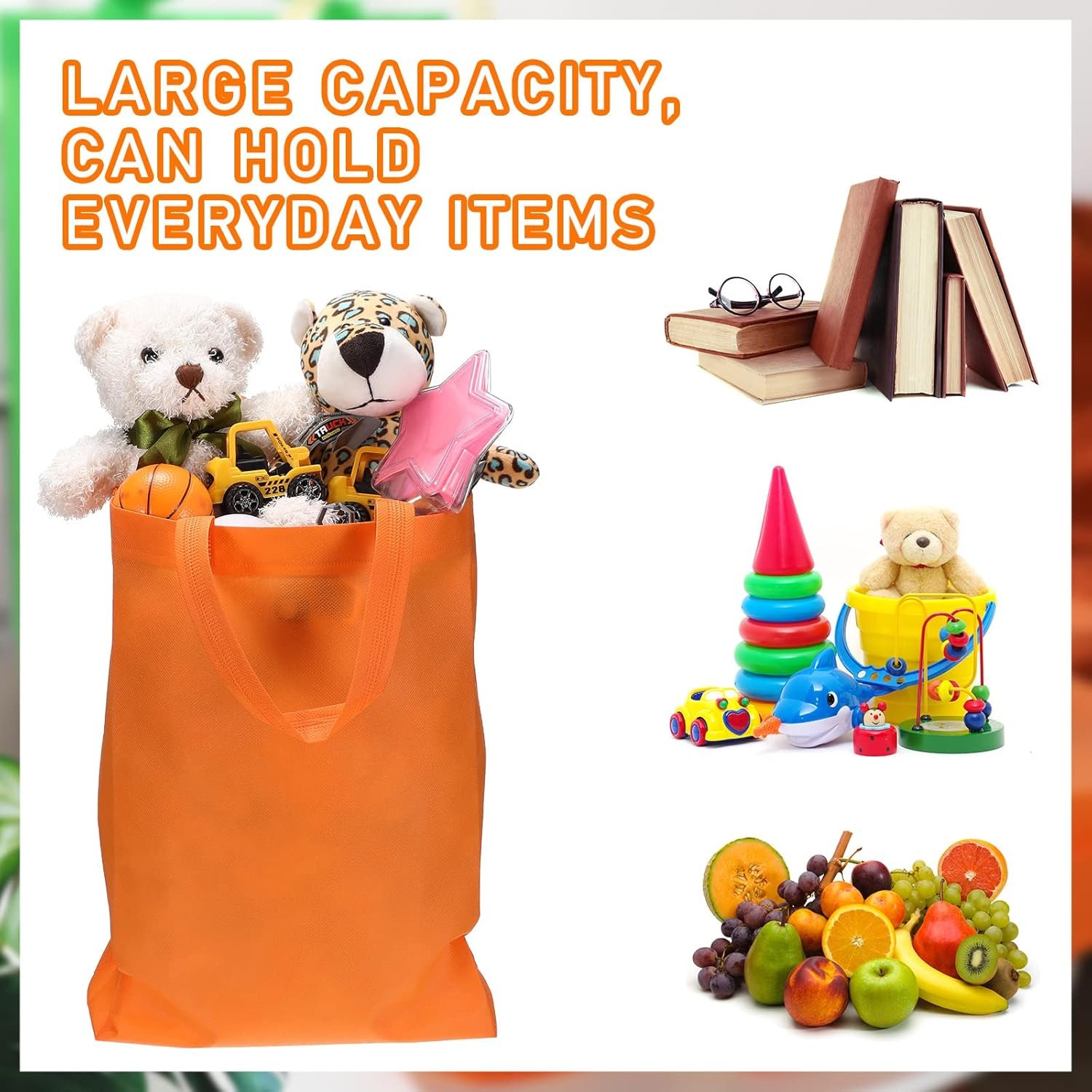 Wholesale 72 Pcs Non Woven Tote Bags Reusable with Handles Grocery Gift Bags for Christmas Party Favors Factory Wholesale 72 Pcs Non Woven Tote Bags Reusable with Handles Grocery Gift Bags for Christmas Party Favors Factory