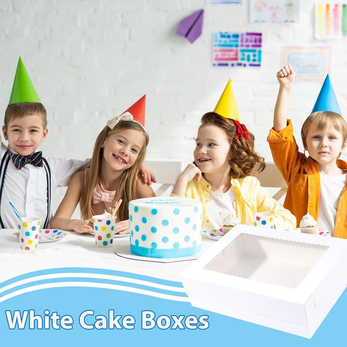 Wholesale 14x10x4 Inch White Bakery Boxes with Cake Boards 10 Pack for Quarter Sheet Cakes Donuts Cupcakes Brownies Pies Factory Wholesale 14x10x4 Inch White Bakery Boxes with Cake Boards 10 Pack for Quarter Sheet Cakes Donuts Cupcakes Brownies Pies Factory