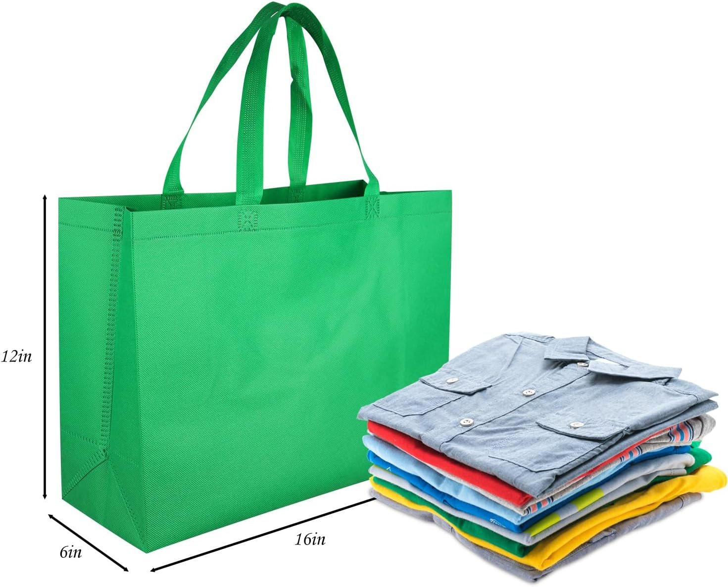 Wholesale 50 Pcs Large Gift Bags with Handles 16 x 6 x 12 Inch Reusable Non-Woven Tote Grocery Shopping Party Favor Bags 10 Colors Factory Wholesale 50 Pcs Large Gift Bags with Handles 16 x 6 x 12 Inch Reusable Non-Woven Tote Grocery Shopping Party Favor Bags 10 Colors Factory