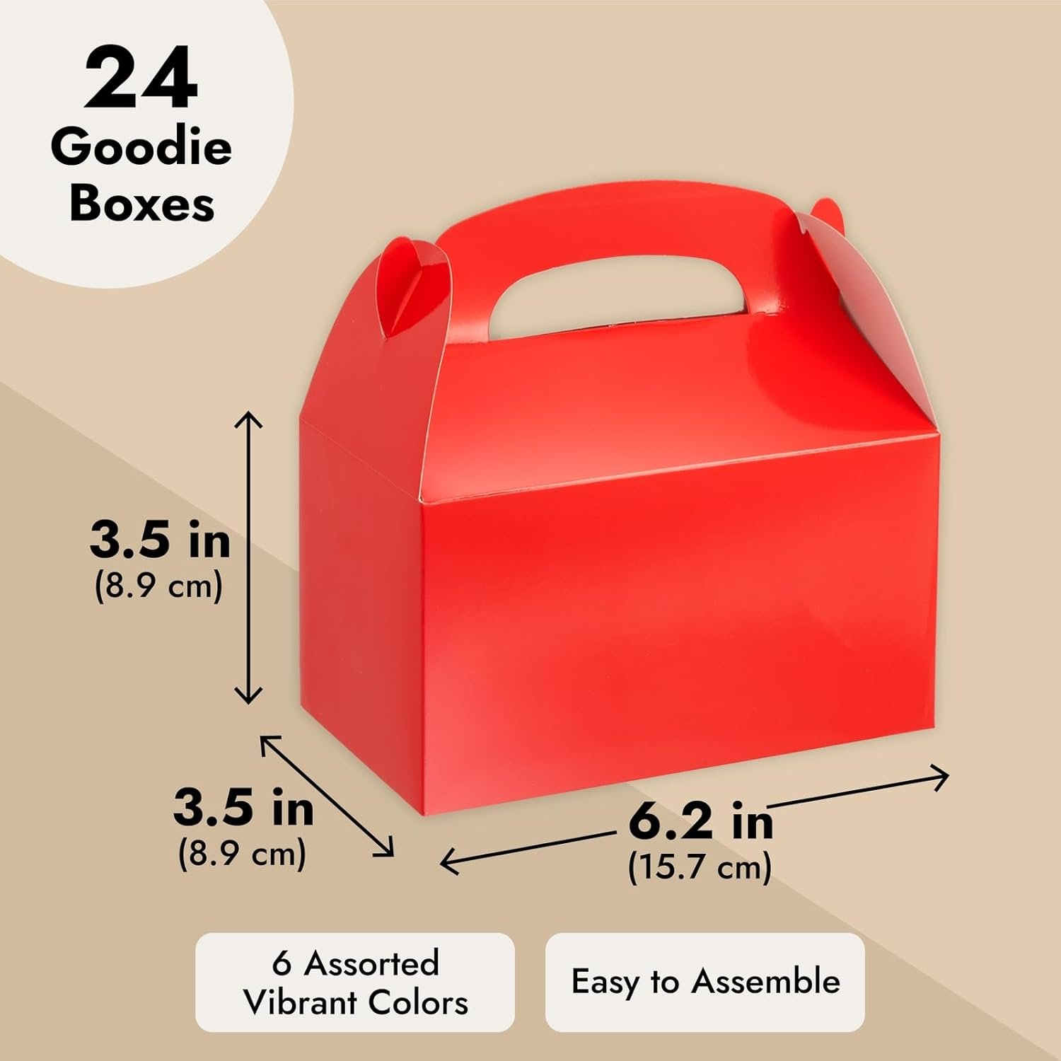 Wholesale 24-Pack Rainbow Gable Party Favor Boxes 6.2x3.5x3.6in Easy Assembly Candy Treat Small Gift Boxes Factory