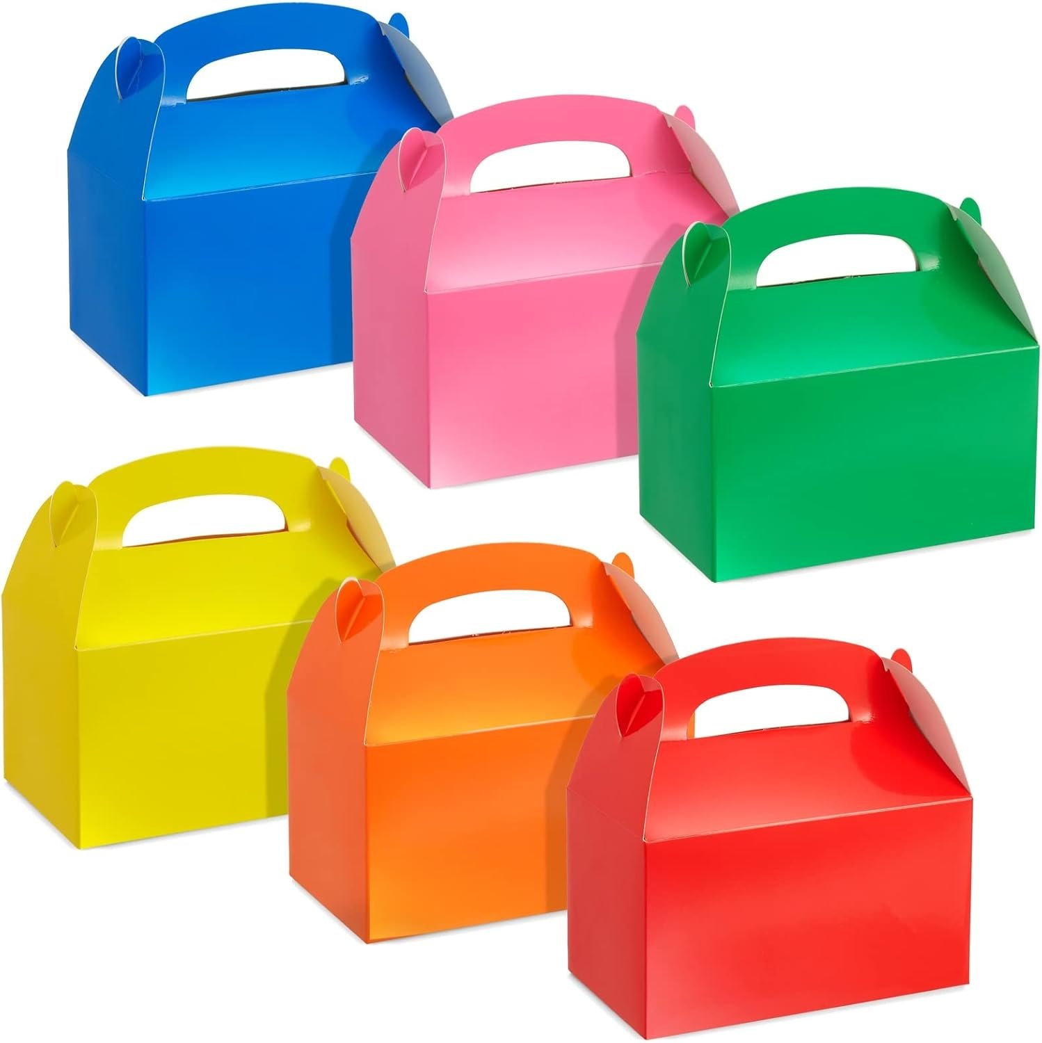 Wholesale 24-Pack Rainbow Gable Party Favor Boxes 6.2x3.5x3.6in Easy Assembly Candy Treat Small Gift Boxes Factory
