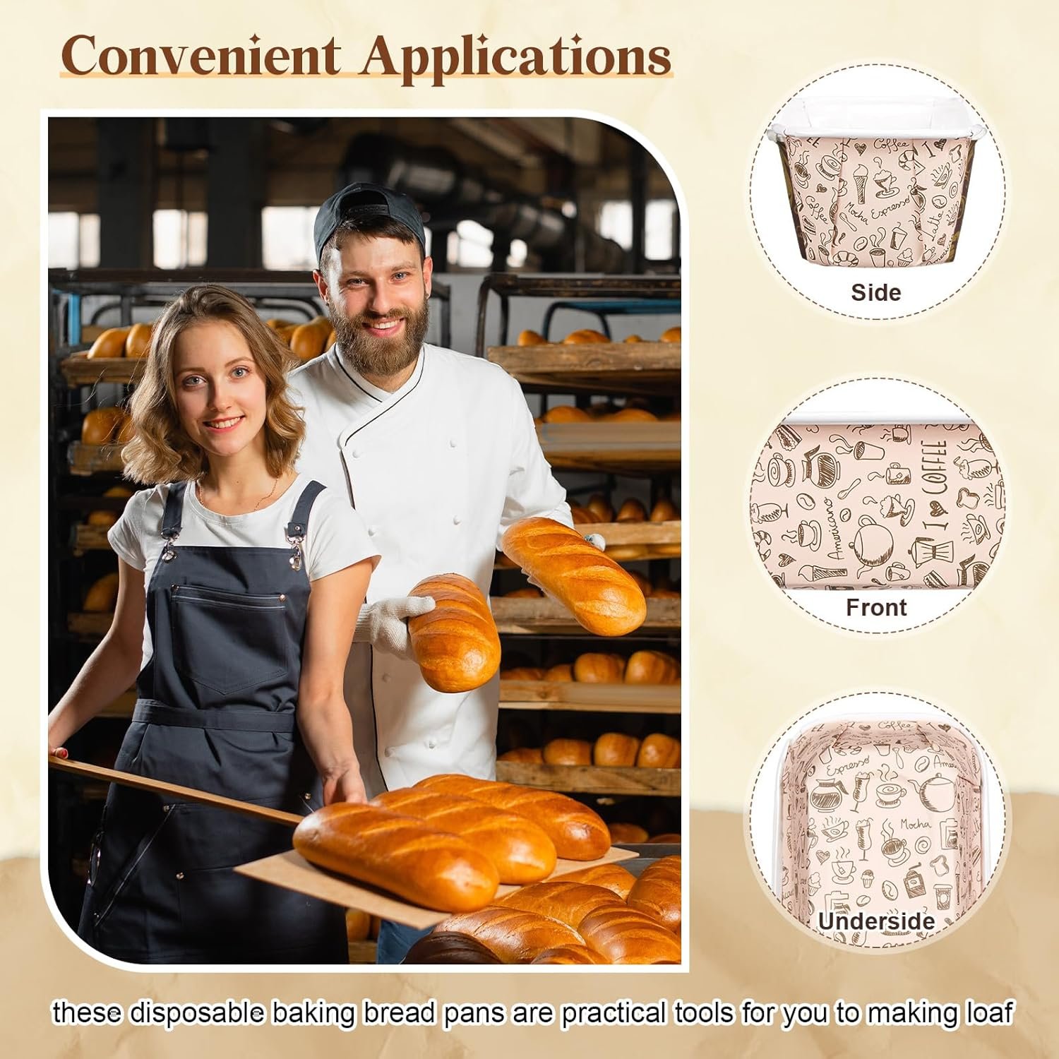 Wholesale 60 Pack 6.3 x 2.1 x 2.1 Inch Disposable Paper Loaf Baking Pans with Lids for Cake Bread Oven Bakery Holiday Wedding Halloween Christmas Thanksgiving Gifts Manufacturer Wholesale 60 Pack 6.3 x 2.1 x 2.1 Inch Disposable Paper Loaf Baking Pans with Lids for Cake Bread Oven Bakery Holiday Wedding Halloween Christmas Thanksgiving Gifts Manufacturer