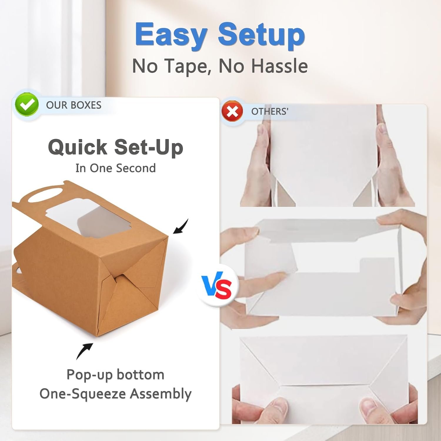 Wholesale 50 Individual Cupcake Boxes Brown Window Handle Containers Disposable Pastry Holders Bakery Party Packaging Factory