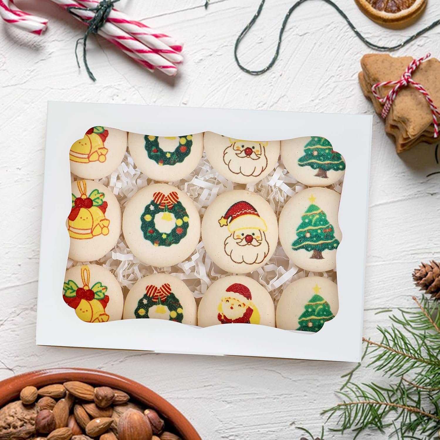 Wholesale 20pcs 8x6x2.5 Inch White Window Bakery Boxes for Cookies Pastries Macarons Donuts Muffins Chocolate Cupcakes Candy Gifts Factory Wholesale 20pcs 8x6x2.5 Inch White Window Bakery Boxes for Cookies Pastries Macarons Donuts Muffins Chocolate Cupcakes Candy Gifts Factory
