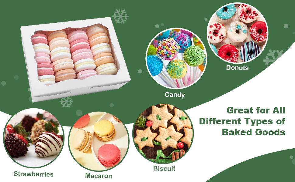 Wholesale 20pcs 8x6x2.5 Inch White Window Bakery Boxes for Cookies Pastries Macarons Donuts Muffins Chocolate Cupcakes Candy Gifts Factory Wholesale 20pcs 8x6x2.5 Inch White Window Bakery Boxes for Cookies Pastries Macarons Donuts Muffins Chocolate Cupcakes Candy Gifts Factory