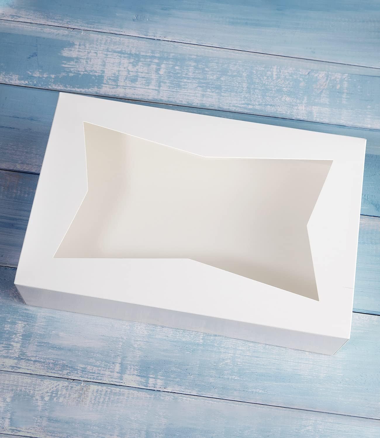 Wholesale 15-Pack 10x7.75x2.5 Inch White Pastry Boxes for Large Donuts Muffins Cookies with Clear PVC Window Auto-Pop Up Natural Cardboard Takeout Containers Factory