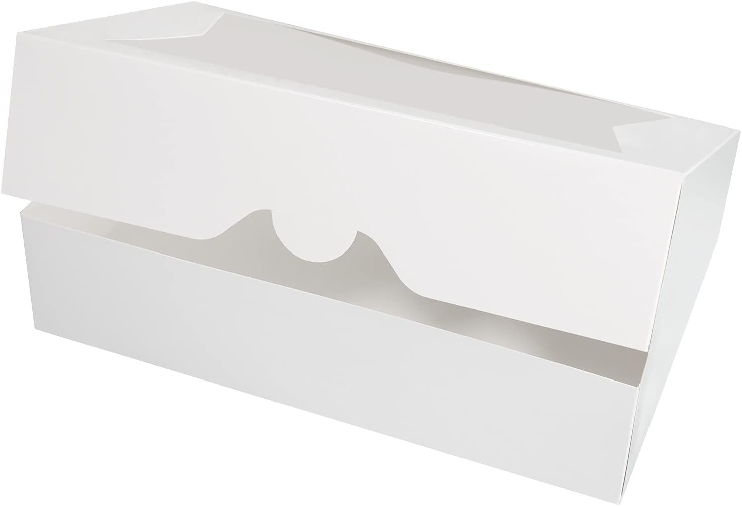 Wholesale 15-Pack 10x7.75x2.5 Inch White Pastry Boxes for Large Donuts Muffins Cookies with Clear PVC Window Auto-Pop Up Natural Cardboard Takeout Containers Factory