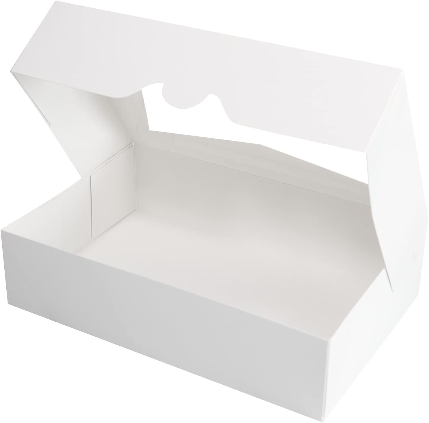 Wholesale 15-Pack 10x7.75x2.5 Inch White Pastry Boxes for Large Donuts Muffins Cookies with Clear PVC Window Auto-Pop Up Natural Cardboard Takeout Containers Factory