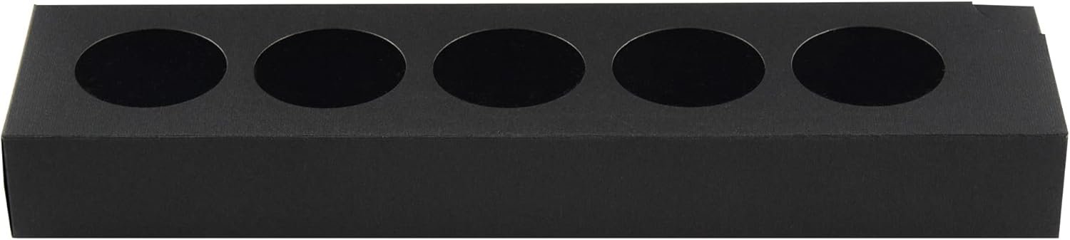 Wholesale 12 Inch Macaron Boxes 100 Pack Holds 5 with Lids Black Paper Gift Packaging Separate Compartments for Gifts Parties Factory