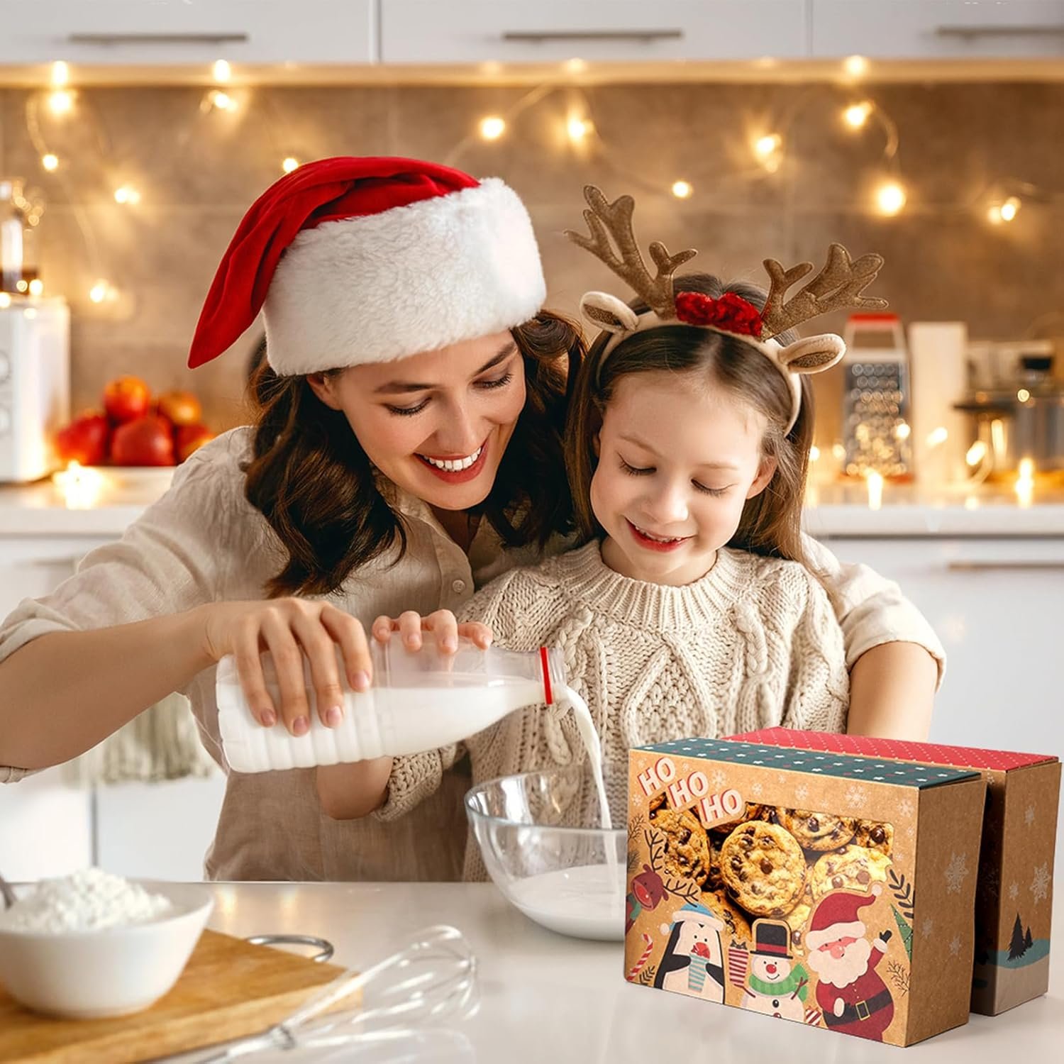 Wholesale 12 Pack Kraft Christmas Cookie Boxes with Window Cards Jute Rope for Holiday Treats Cookies Brownies Donuts Factory