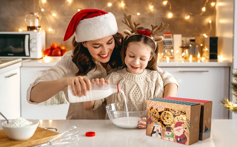 Wholesale 12 Pack Kraft Christmas Cookie Boxes with Window Cards Jute Rope for Holiday Treats Cookies Brownies Donuts Factory