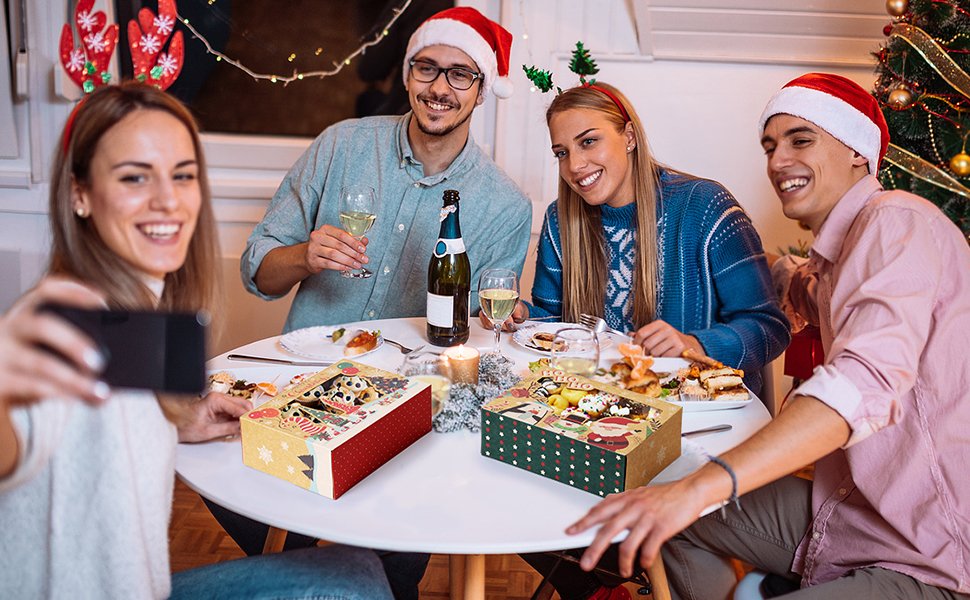 Wholesale 12 Pack Kraft Christmas Cookie Boxes with Window Cards Jute Rope for Holiday Treats Cookies Brownies Donuts Factory