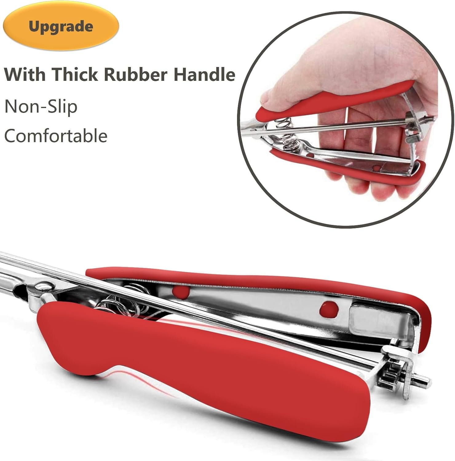 OEM 3-Piece Cookie Scoop Set 18/8 Stainless Steel Trigger Release Ice Cream Scooper Red Soft Grip Baking Dough Tool Factory