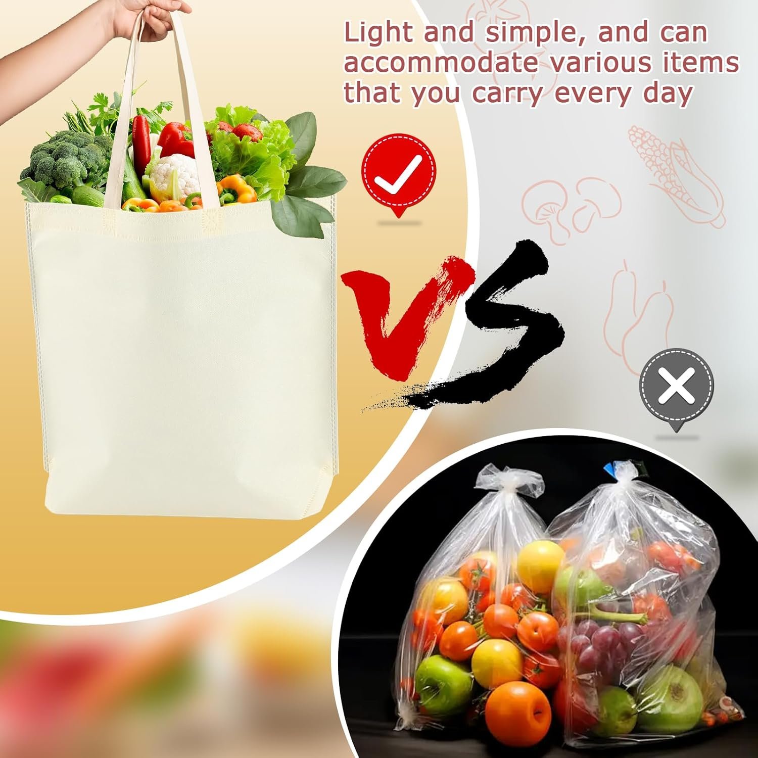 Wholesale Non Woven Tote Bags Bulk 12 | 18 | 24 | 36 | 48 | 54 | 60 Pack Reusable Multi Color Gift Bags for Creative DIY Advertising Friendly Shopping Factory
