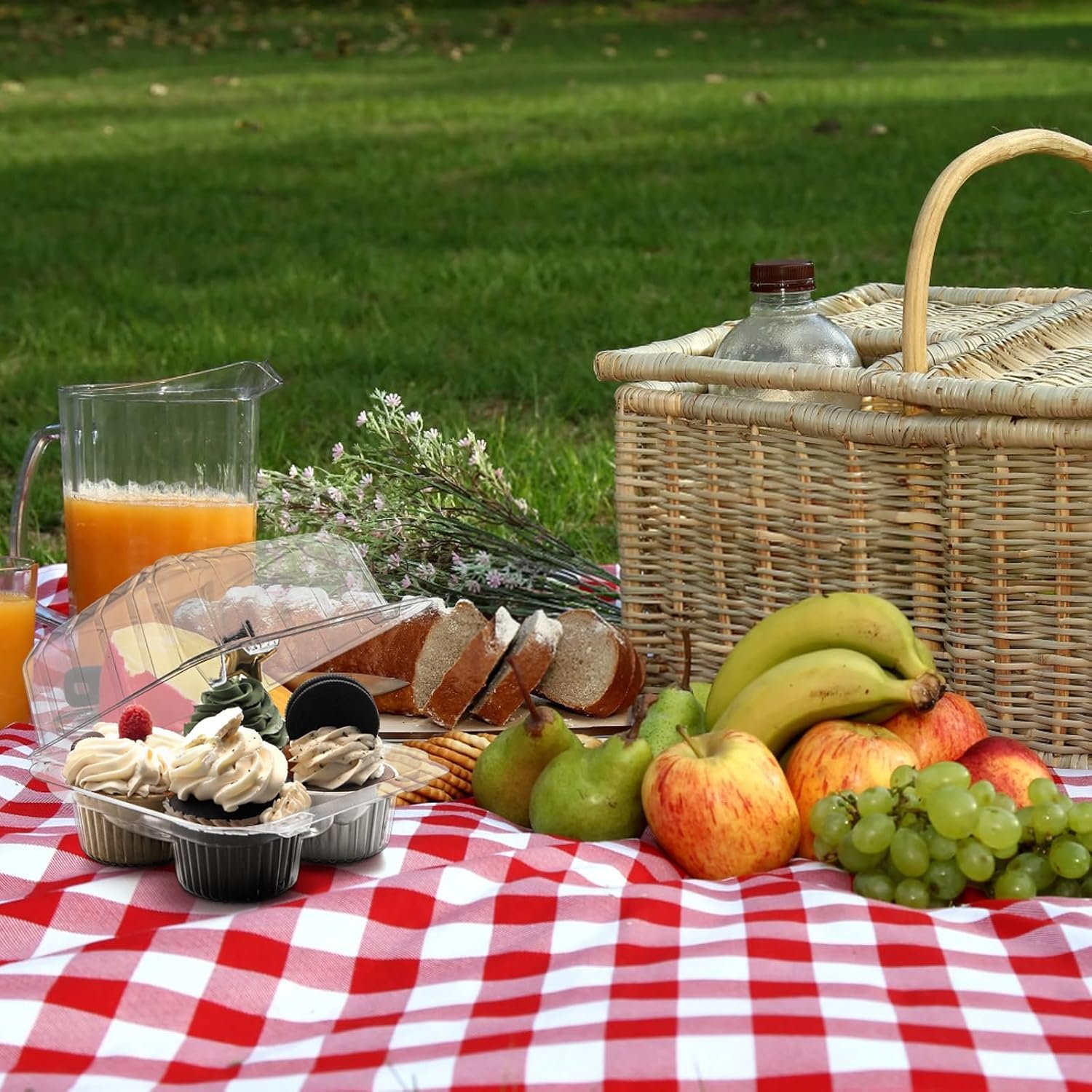 Wholesale 50-Pack Clear 4-Cavity Plastic Cupcake Holders Deep Dome Disposable Dessert Containers Bakery Carrying Boxes Factory