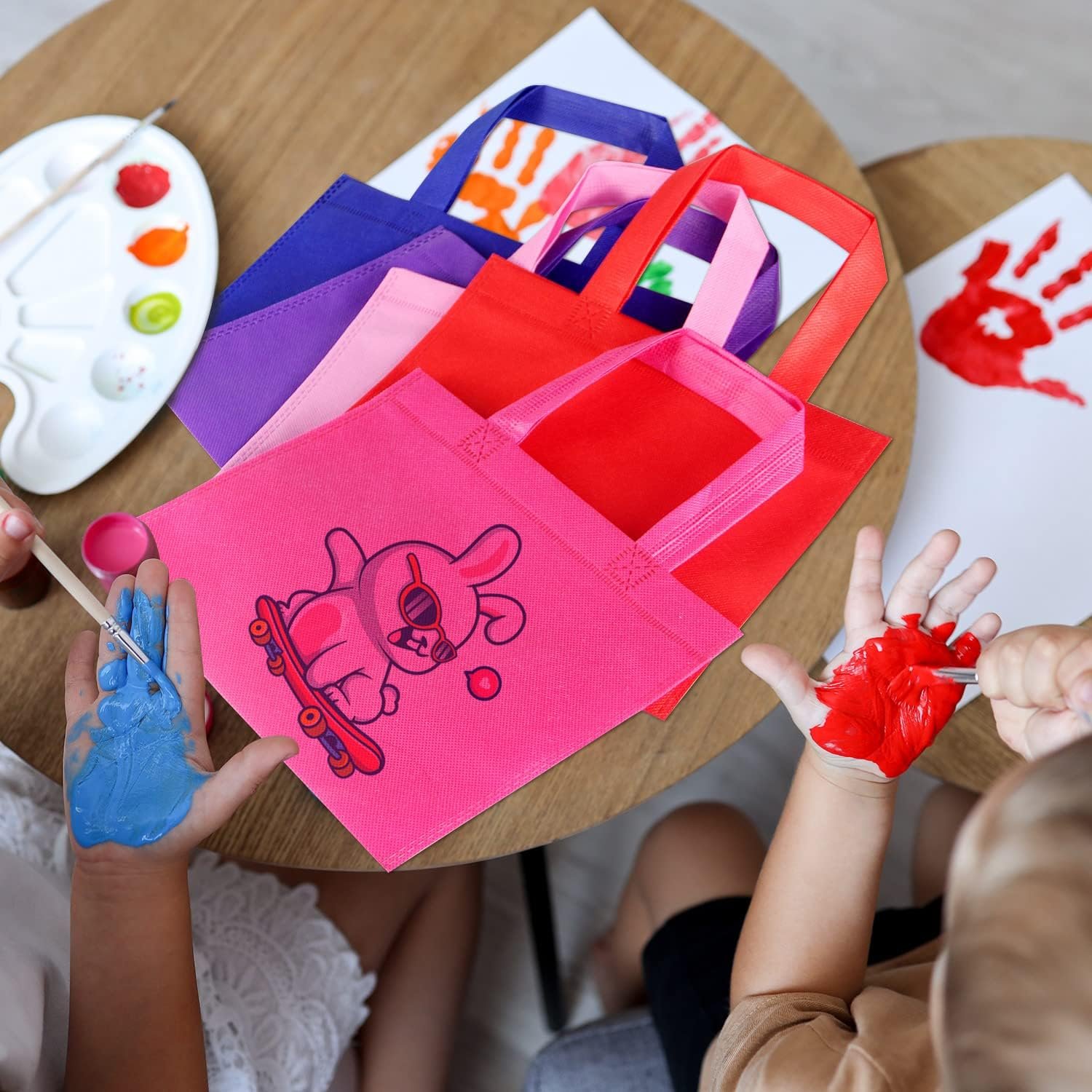 Wholesale 60 Pieces Non-Woven Tote Gift Bags with Handles 10 Colors Party Favor Bags for Baby Shower Birthday Rainbow Supplies Factory Wholesale 60 Pieces Non-Woven Tote Gift Bags with Handles 10 Colors Party Favor Bags for Baby Shower Birthday Rainbow Supplies Factory